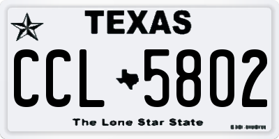 TX license plate CCL5802