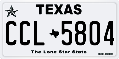 TX license plate CCL5804