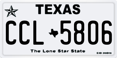 TX license plate CCL5806