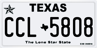 TX license plate CCL5808