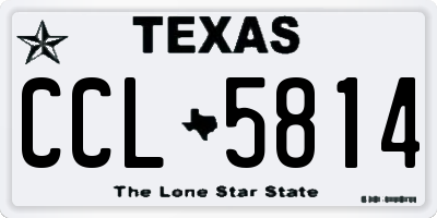 TX license plate CCL5814
