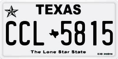TX license plate CCL5815