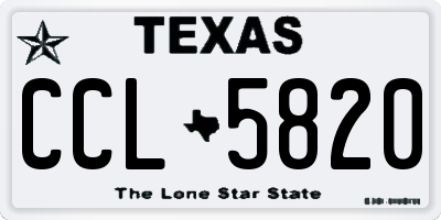 TX license plate CCL5820