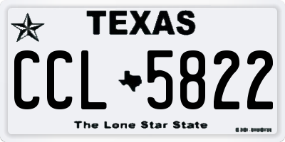 TX license plate CCL5822