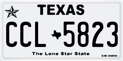 TX license plate CCL5823
