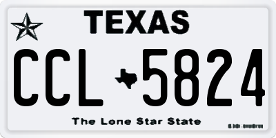 TX license plate CCL5824