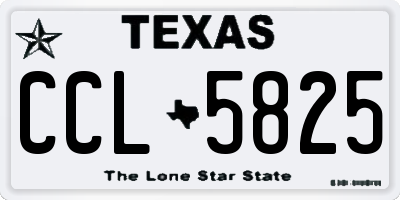 TX license plate CCL5825