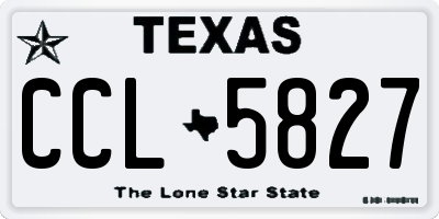 TX license plate CCL5827