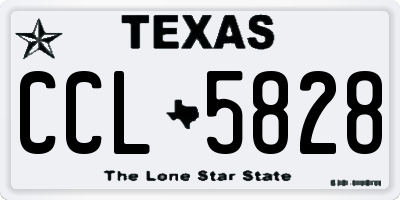 TX license plate CCL5828