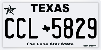 TX license plate CCL5829