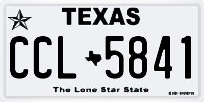 TX license plate CCL5841