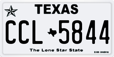 TX license plate CCL5844