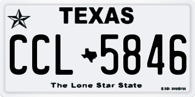 TX license plate CCL5846