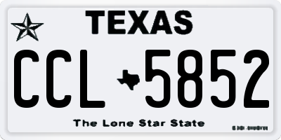 TX license plate CCL5852