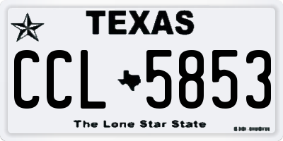 TX license plate CCL5853