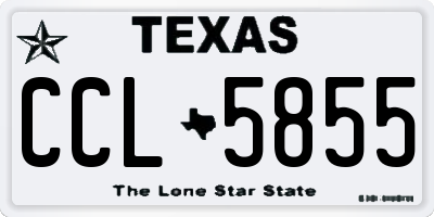 TX license plate CCL5855