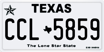 TX license plate CCL5859