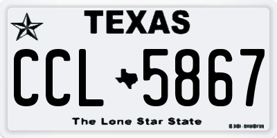 TX license plate CCL5867