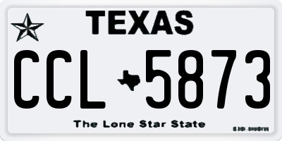 TX license plate CCL5873