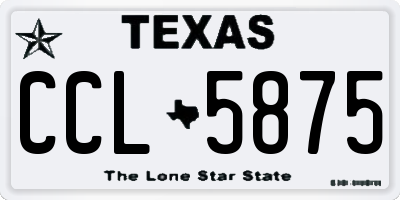 TX license plate CCL5875