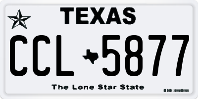 TX license plate CCL5877