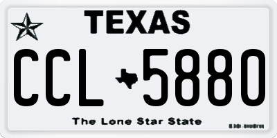TX license plate CCL5880
