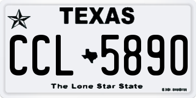 TX license plate CCL5890
