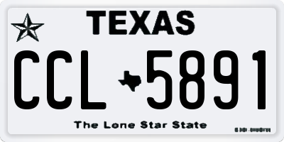 TX license plate CCL5891
