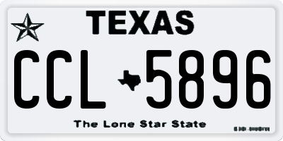 TX license plate CCL5896