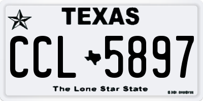 TX license plate CCL5897
