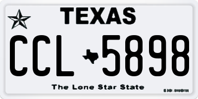TX license plate CCL5898