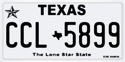 TX license plate CCL5899
