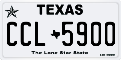 TX license plate CCL5900