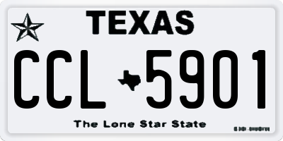 TX license plate CCL5901