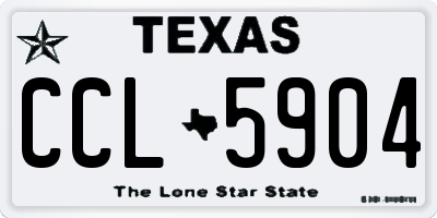 TX license plate CCL5904