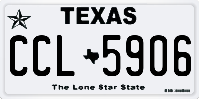 TX license plate CCL5906