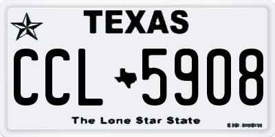 TX license plate CCL5908