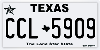 TX license plate CCL5909