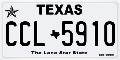 TX license plate CCL5910