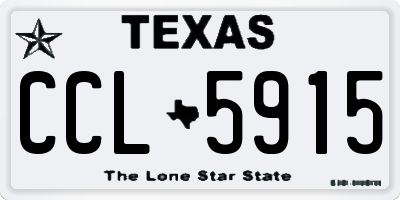 TX license plate CCL5915