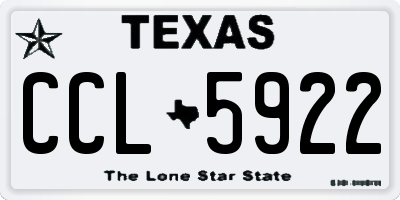 TX license plate CCL5922