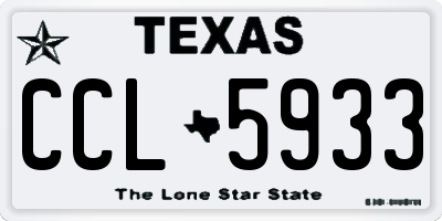 TX license plate CCL5933