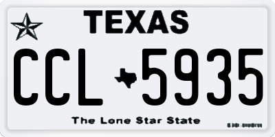 TX license plate CCL5935