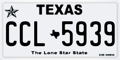 TX license plate CCL5939