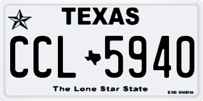 TX license plate CCL5940