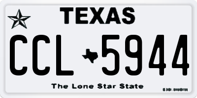 TX license plate CCL5944