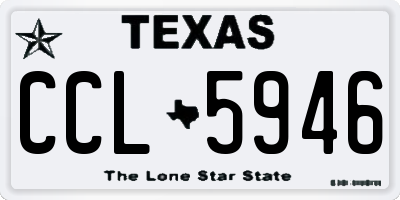 TX license plate CCL5946