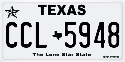 TX license plate CCL5948