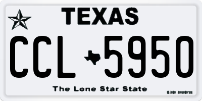 TX license plate CCL5950