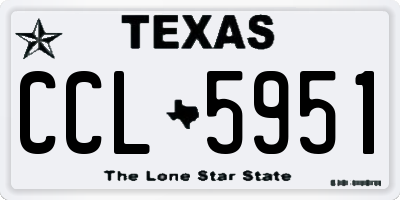 TX license plate CCL5951